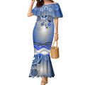 Canterbury Bankstown Bulldogs Rugby Mermaid Dress Australian Aboriginal Dot Painting Style