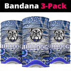 Canterbury Bankstown Bulldogs Rugby Neck Gaiter Australian Aboriginal Dot Painting Style