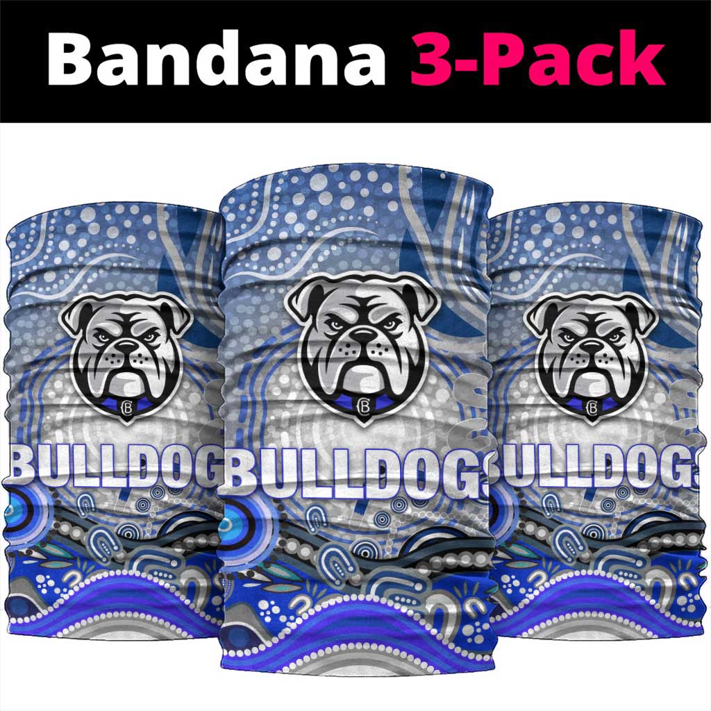 Canterbury Bankstown Bulldogs Rugby Neck Gaiter Australian Aboriginal Dot Painting Style