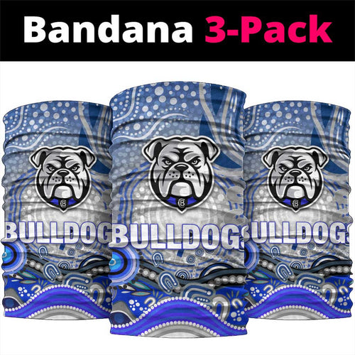 Canterbury Bankstown Bulldogs Rugby Neck Gaiter Australian Aboriginal Dot Painting Style