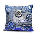 Canterbury Bankstown Bulldogs Rugby Pillow Cover Australian Aboriginal Dot Painting Style