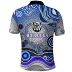 Canterbury Bankstown Bulldogs Rugby Polo Shirt Australian Aboriginal Dot Painting Style