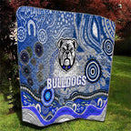 Canterbury Bankstown Bulldogs Rugby Quilt Australian Aboriginal Dot Painting Style