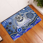 Canterbury Bankstown Bulldogs Rugby Rubber Doormat Australian Aboriginal Dot Painting Style