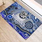 Canterbury Bankstown Bulldogs Rugby Rubber Doormat Australian Aboriginal Dot Painting Style