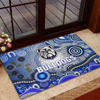 Canterbury Bankstown Bulldogs Rugby Rubber Doormat Australian Aboriginal Dot Painting Style