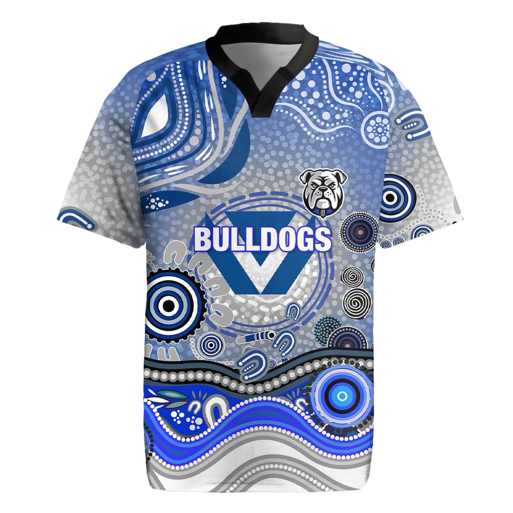 Canterbury Bankstown Bulldogs Rugby Rugby Jersey Australian Aboriginal Dot Painting Style