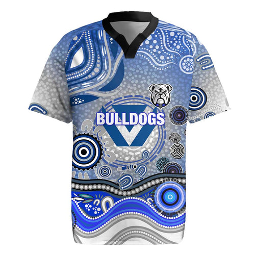 Canterbury Bankstown Bulldogs Rugby Rugby Jersey Australian Aboriginal Dot Painting Style