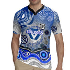 Canterbury Bankstown Bulldogs Rugby Rugby Jersey Australian Aboriginal Dot Painting Style