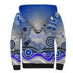 Canterbury Bankstown Bulldogs Rugby Sherpa Hoodie Australian Aboriginal Dot Painting Style