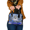 Canterbury Bankstown Bulldogs Rugby Shoulder Handbag Australian Aboriginal Dot Painting Style