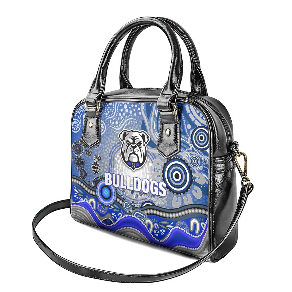 Canterbury Bankstown Bulldogs Rugby Shoulder Handbag Australian Aboriginal Dot Painting Style