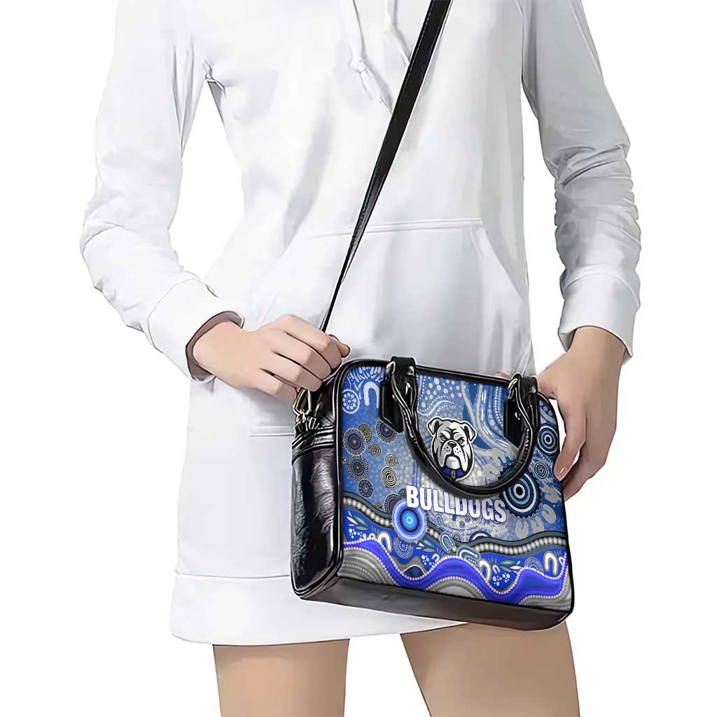 Canterbury Bankstown Bulldogs Rugby Shoulder Handbag Australian Aboriginal Dot Painting Style