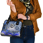 Canterbury Bankstown Bulldogs Rugby Shoulder Handbag Australian Aboriginal Dot Painting Style