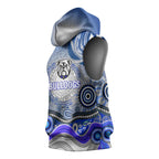 Canterbury Bankstown Bulldogs Rugby Sleeveless Hoodie Australian Aboriginal Dot Painting Style