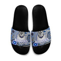 Canterbury Bankstown Bulldogs Rugby Slide Sandals Australian Aboriginal Dot Painting Style