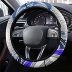 Canterbury Bankstown Bulldogs Rugby Steering Wheel Cover Australian Aboriginal Dot Painting Style