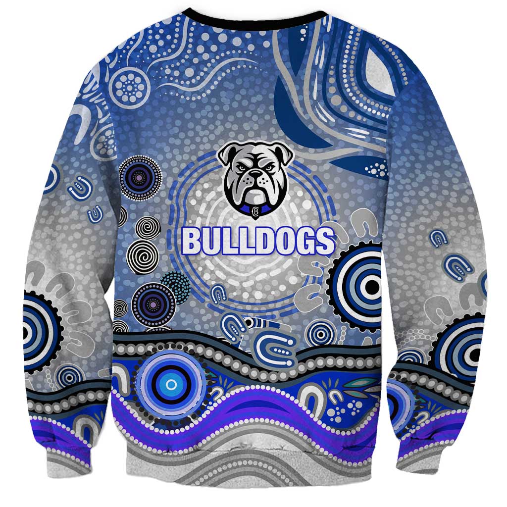 Canterbury Bankstown Bulldogs Rugby Sweatshirt Australian Aboriginal Dot Painting Style