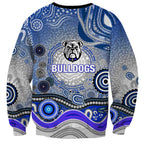 Canterbury Bankstown Bulldogs Rugby Sweatshirt Australian Aboriginal Dot Painting Style