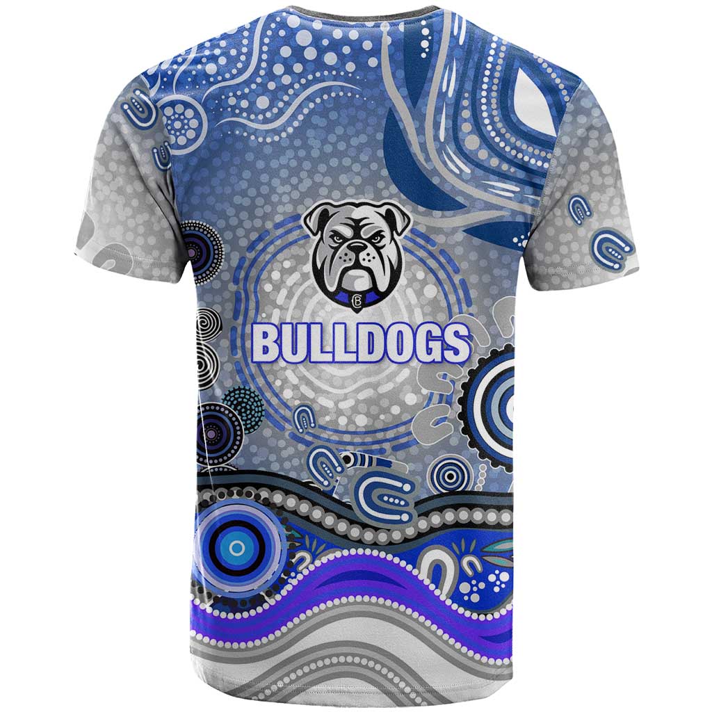 Canterbury Bankstown Bulldogs Rugby T Shirt Australian Aboriginal Dot Painting Style