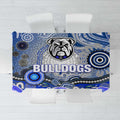 Canterbury Bankstown Bulldogs Rugby Tablecloth Australian Aboriginal Dot Painting Style