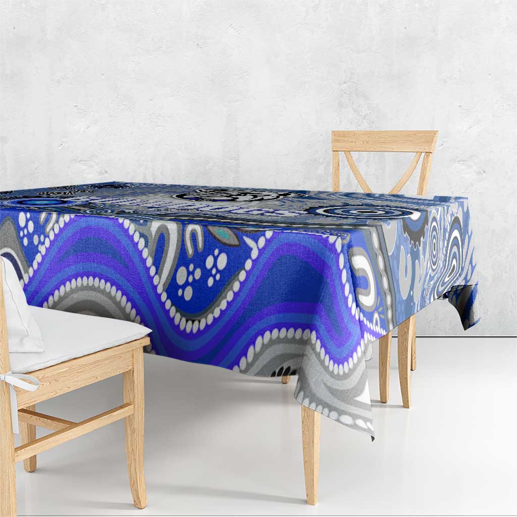 Canterbury Bankstown Bulldogs Rugby Tablecloth Australian Aboriginal Dot Painting Style