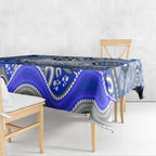 Canterbury Bankstown Bulldogs Rugby Tablecloth Australian Aboriginal Dot Painting Style