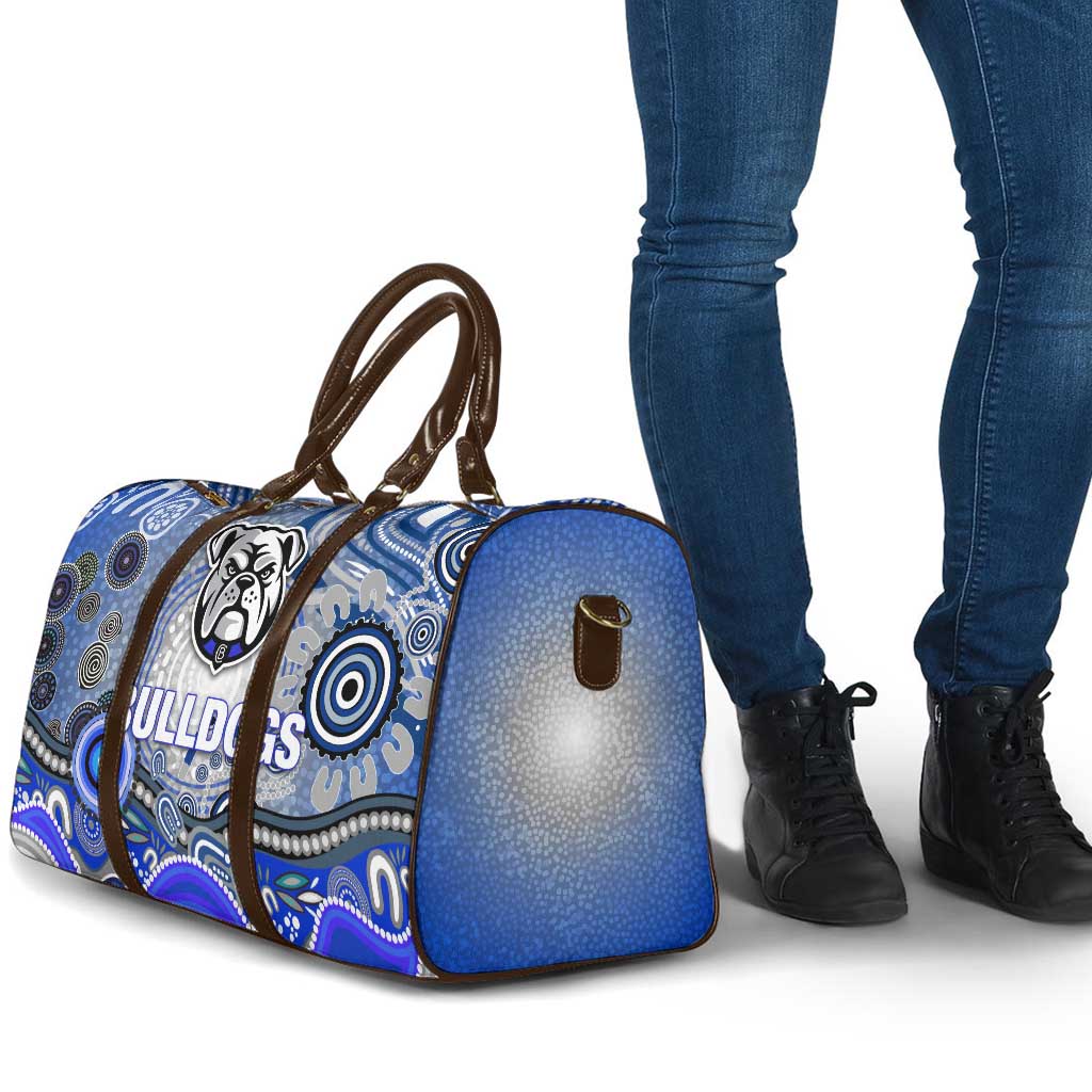 Canterbury Bankstown Bulldogs Rugby Travel Bag Australian Aboriginal Dot Painting Style