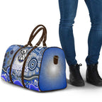 Canterbury Bankstown Bulldogs Rugby Travel Bag Australian Aboriginal Dot Painting Style
