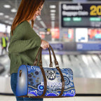 Canterbury Bankstown Bulldogs Rugby Travel Bag Australian Aboriginal Dot Painting Style