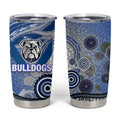 Canterbury Bankstown Bulldogs Rugby Tumbler Cup Australian Aboriginal Dot Painting Style