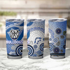 Canterbury Bankstown Bulldogs Rugby Tumbler Cup Australian Aboriginal Dot Painting Style