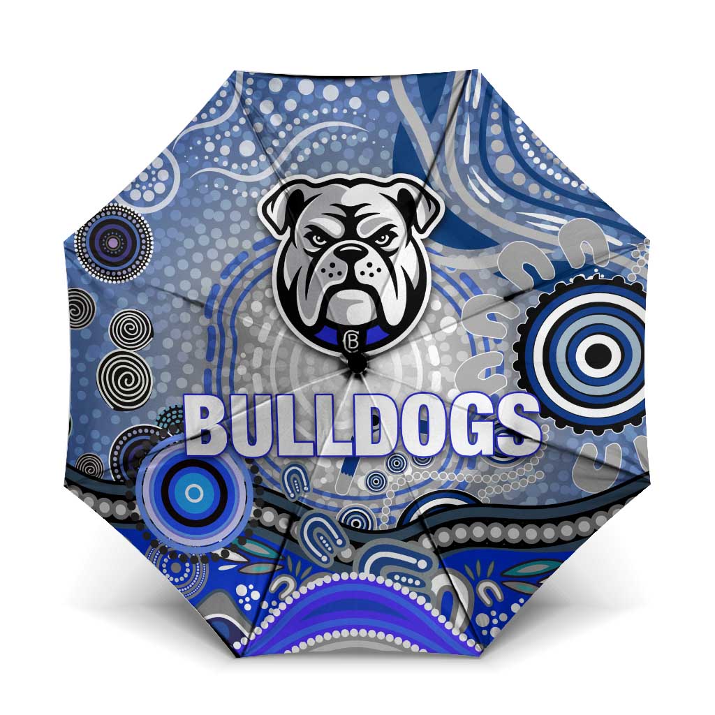 Canterbury Bankstown Bulldogs Rugby Umbrella Australian Aboriginal Dot Painting Style