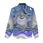 Canterbury Bankstown Bulldogs Rugby Women Casual Shirt Australian Aboriginal Dot Painting Style