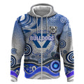 Canterbury Bankstown Bulldogs Rugby Zip Hoodie Australian Aboriginal Dot Painting Style
