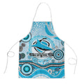 Cronulla Sutherland Sharks Rugby Apron Australian Aboriginal Dot Painting Style