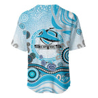 Cronulla Sutherland Sharks Rugby Baseball Jersey Australian Aboriginal Dot Painting Style