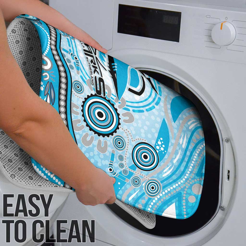 Cronulla Sutherland Sharks Rugby Bathroom Set Australian Aboriginal Dot Painting Style