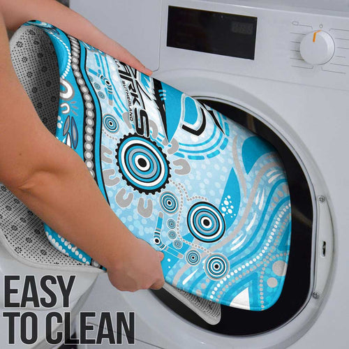 Cronulla Sutherland Sharks Rugby Bathroom Set Australian Aboriginal Dot Painting Style