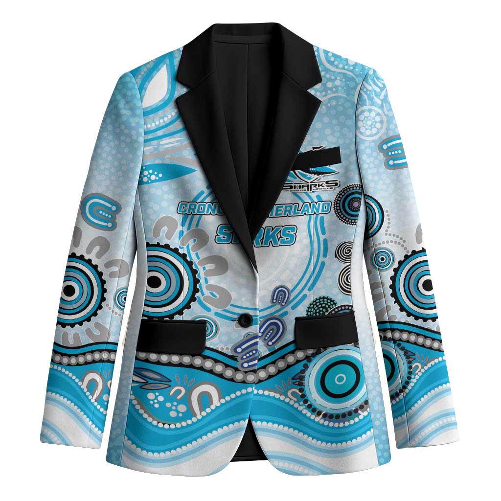 Cronulla Sutherland Sharks Rugby Blazer Australian Aboriginal Dot Painting Style