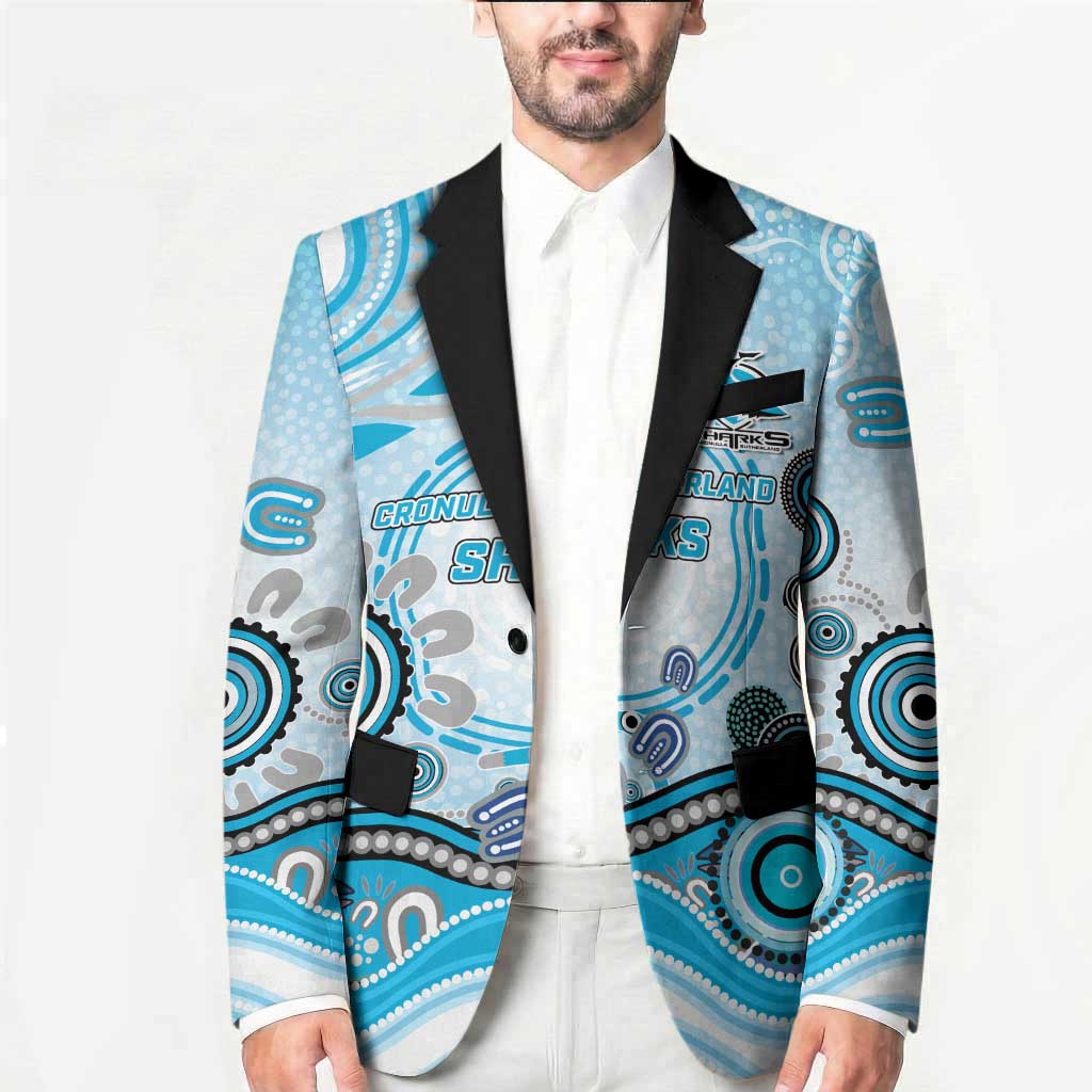 Cronulla Sutherland Sharks Rugby Blazer Australian Aboriginal Dot Painting Style