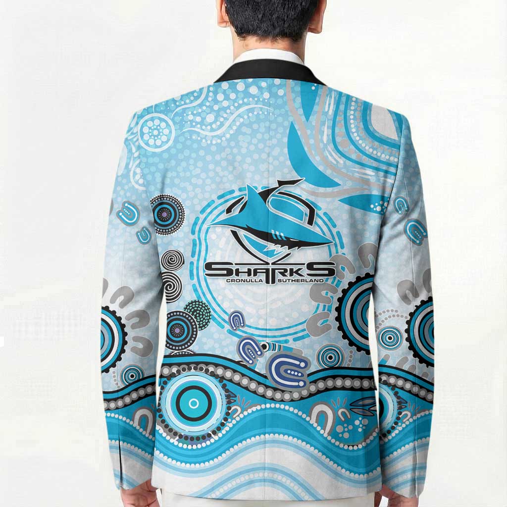 Cronulla Sutherland Sharks Rugby Blazer Australian Aboriginal Dot Painting Style