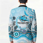 Cronulla Sutherland Sharks Rugby Blazer Australian Aboriginal Dot Painting Style