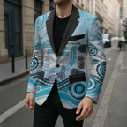 Cronulla Sutherland Sharks Rugby Blazer Australian Aboriginal Dot Painting Style
