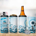 Cronulla Sutherland Sharks Rugby 4 in 1 Can Cooler Tumbler Australian Aboriginal Dot Painting Style
