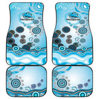 Cronulla Sutherland Sharks Rugby Car Mats Australian Aboriginal Dot Painting Style