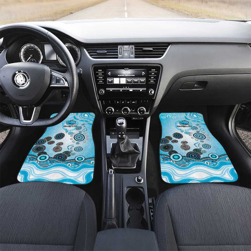 Cronulla Sutherland Sharks Rugby Car Mats Australian Aboriginal Dot Painting Style