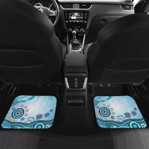 Cronulla Sutherland Sharks Rugby Car Mats Australian Aboriginal Dot Painting Style