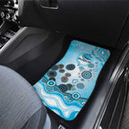 Cronulla Sutherland Sharks Rugby Car Mats Australian Aboriginal Dot Painting Style