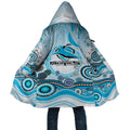 Cronulla Sutherland Sharks Rugby Cloak Australian Aboriginal Dot Painting Style